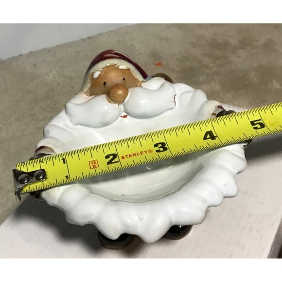 Santa Claus Candy Dish Soap Holder Figurine Christmas Decor Festive - Picture 7 of 8